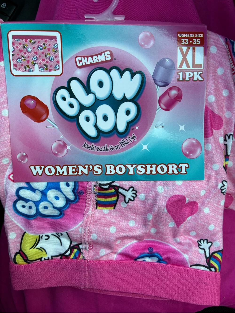 Blow Pop Women's Boyshort - Pink Loungewear Shorts Fun